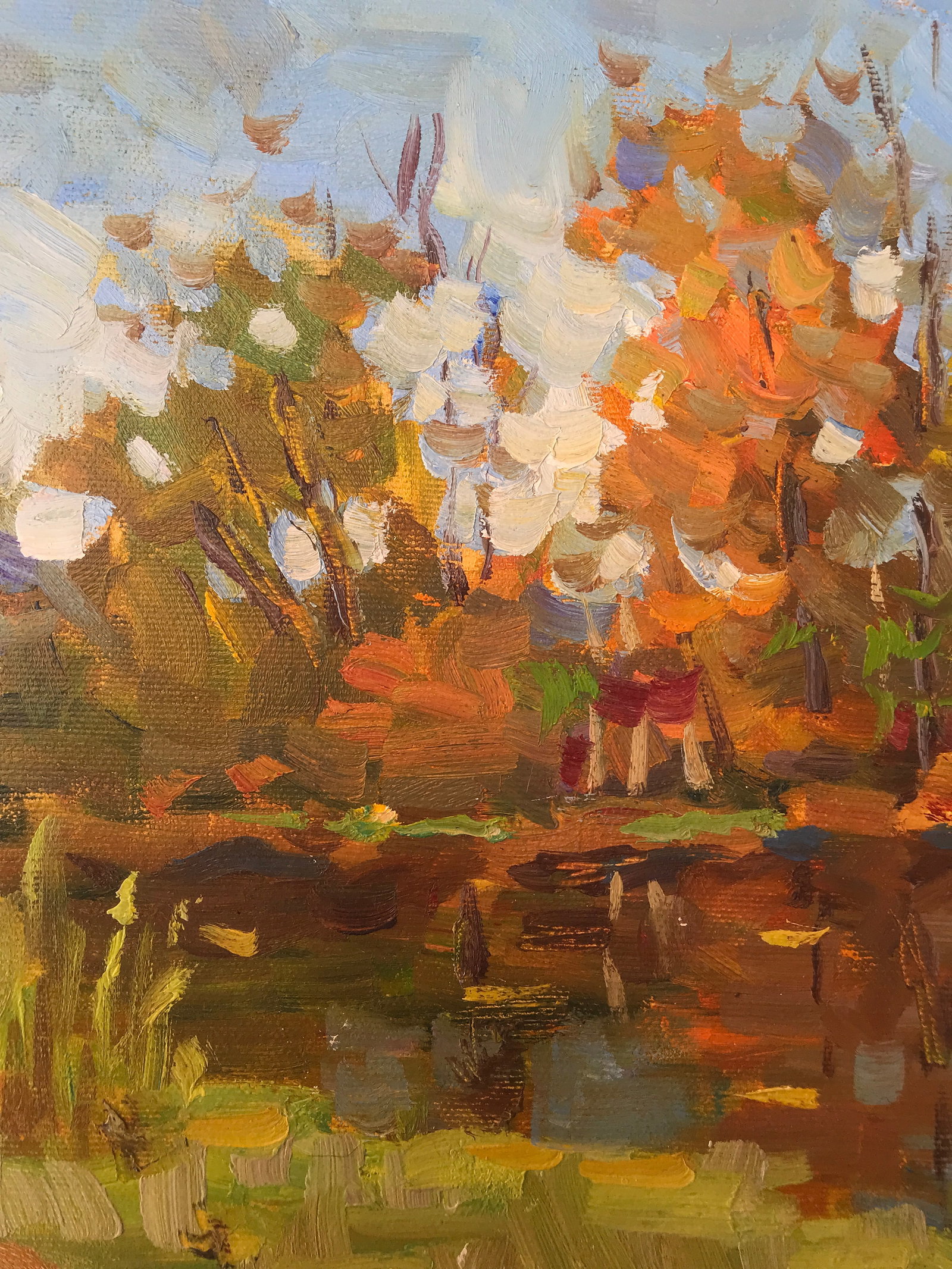 Oil painting along the river Sergey Ivanovich - 3
