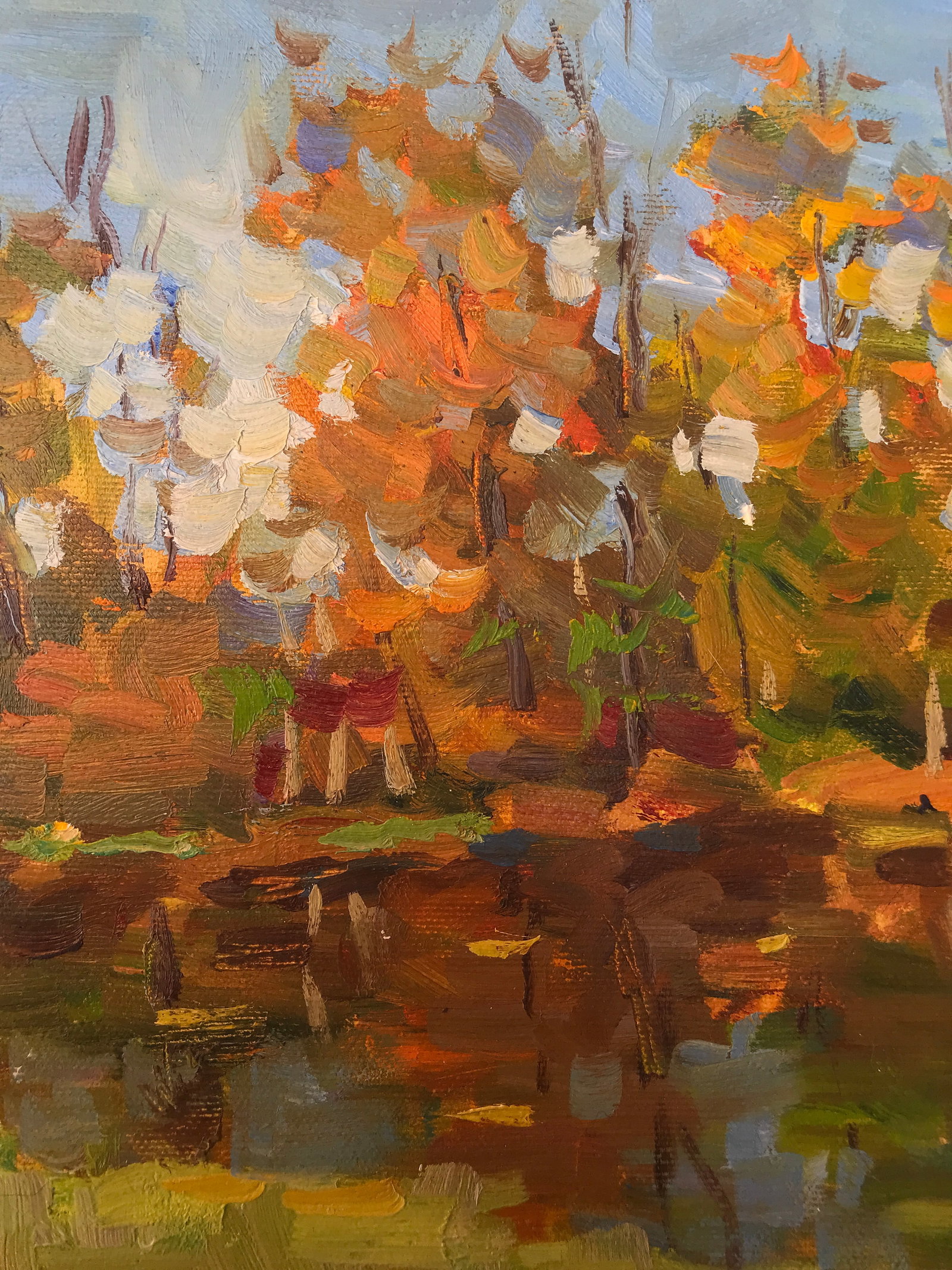 Oil painting along the river Sergey Ivanovich - 5