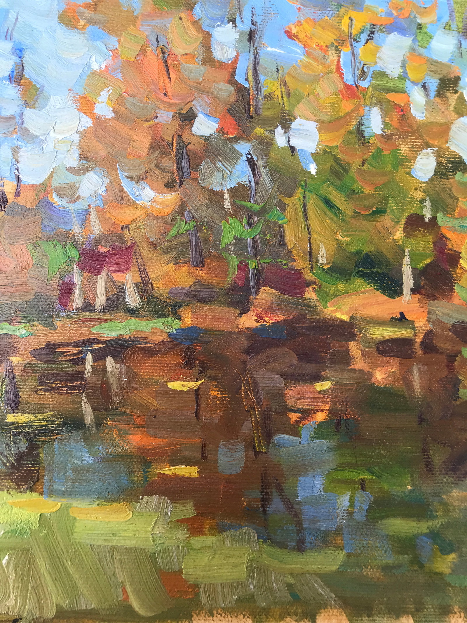Oil painting along the river Sergey Ivanovich - 6