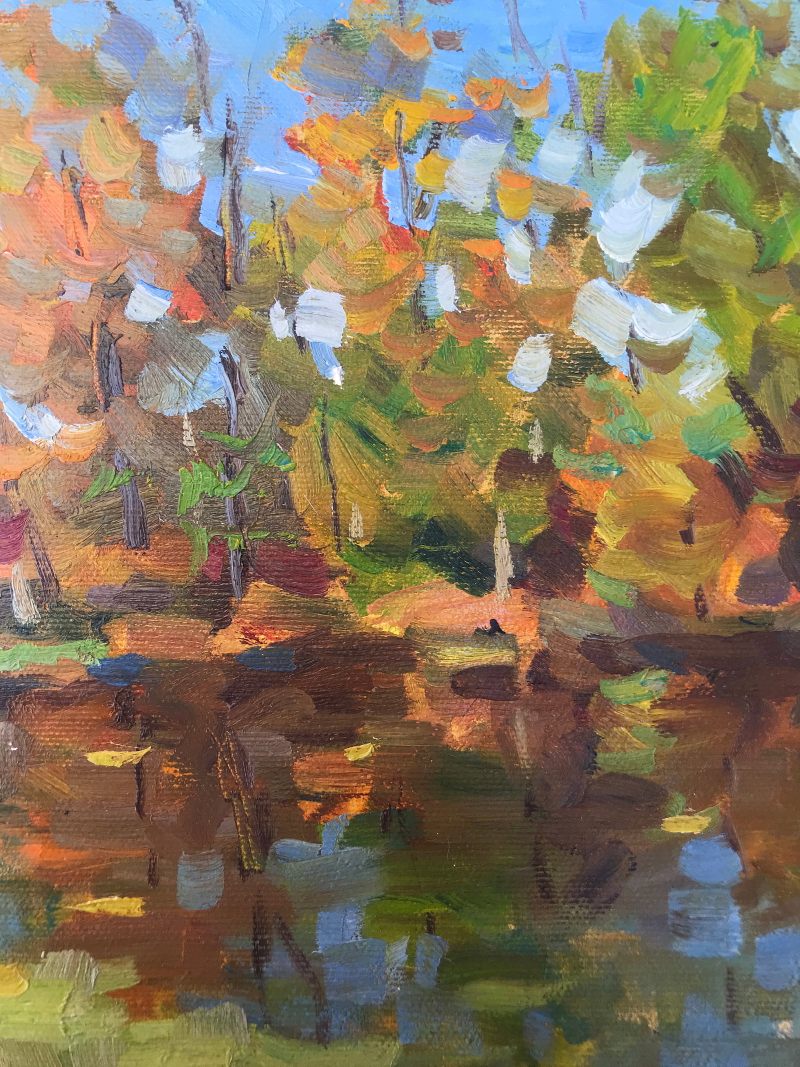 Oil painting along the river Sergey Ivanovich - 7