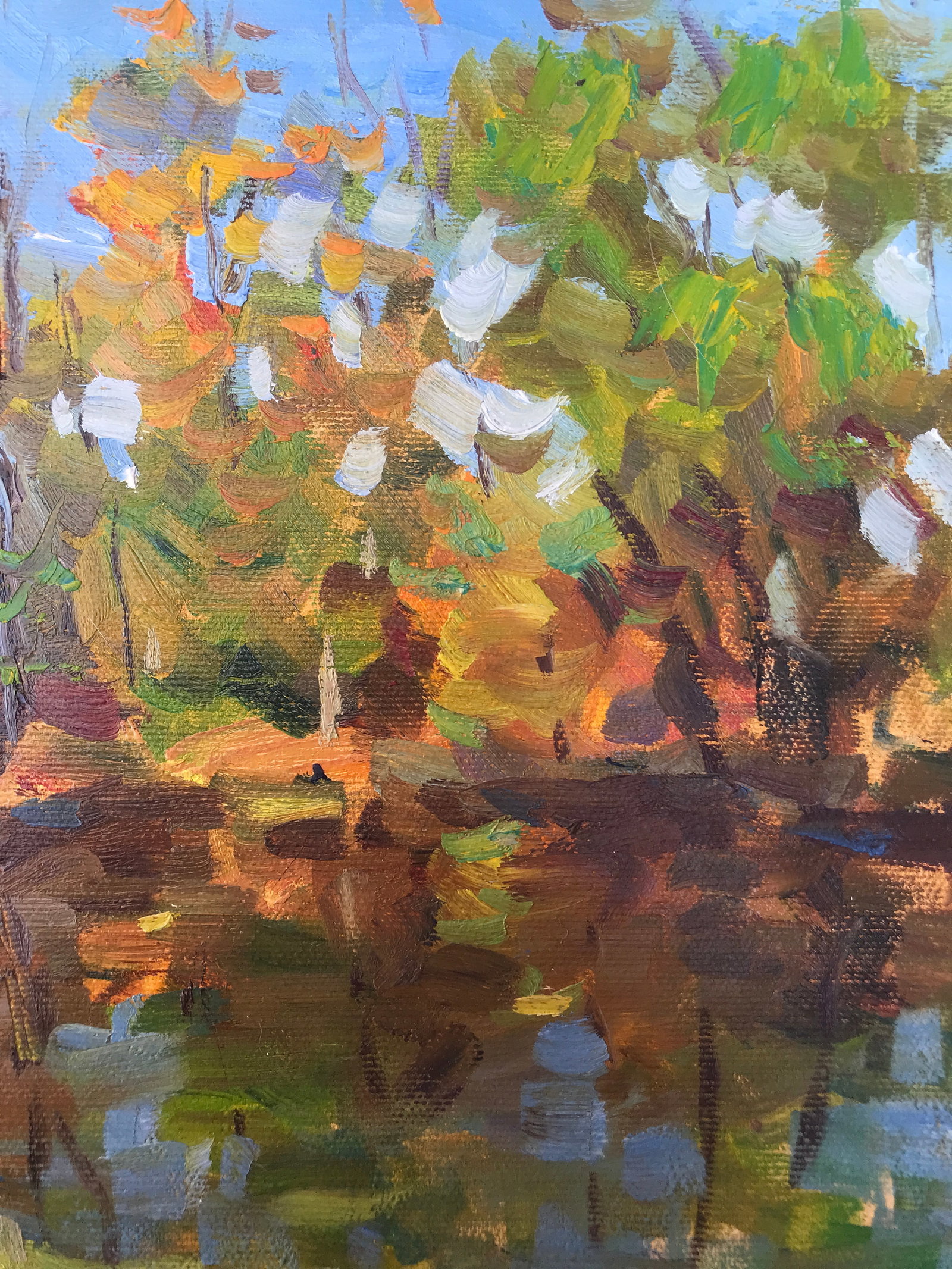 Oil painting along the river Sergey Ivanovich - 8
