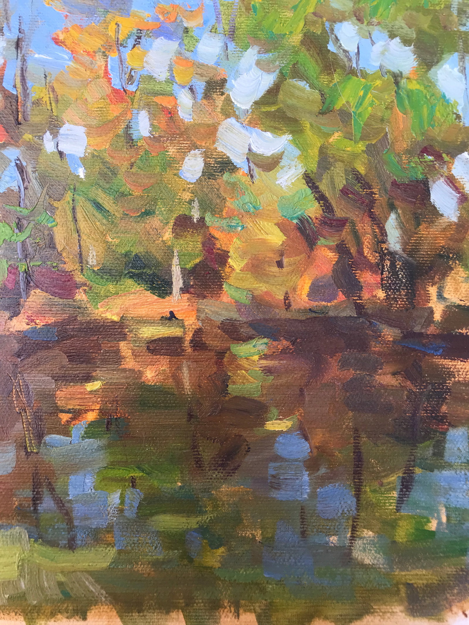 Oil painting along the river Sergey Ivanovich - 9