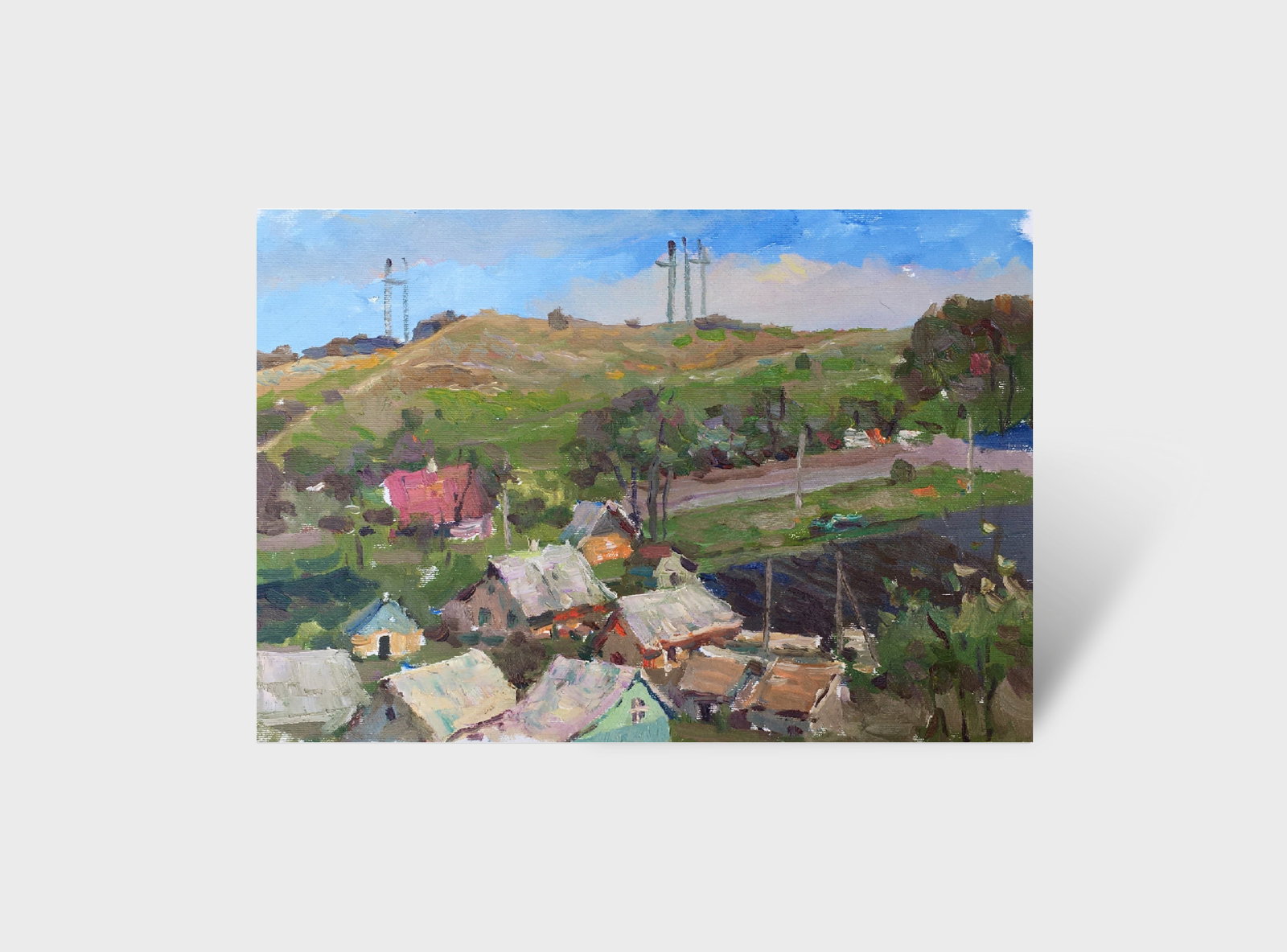 Oil painting City outskirts Sergey Ivanovich Animov - 11