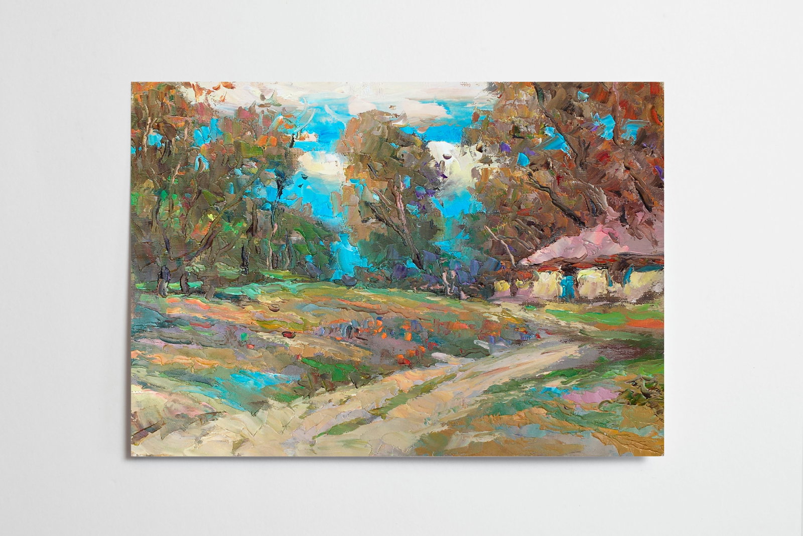 Oil painting Rural road Sergey Ivanovich Animov - 2