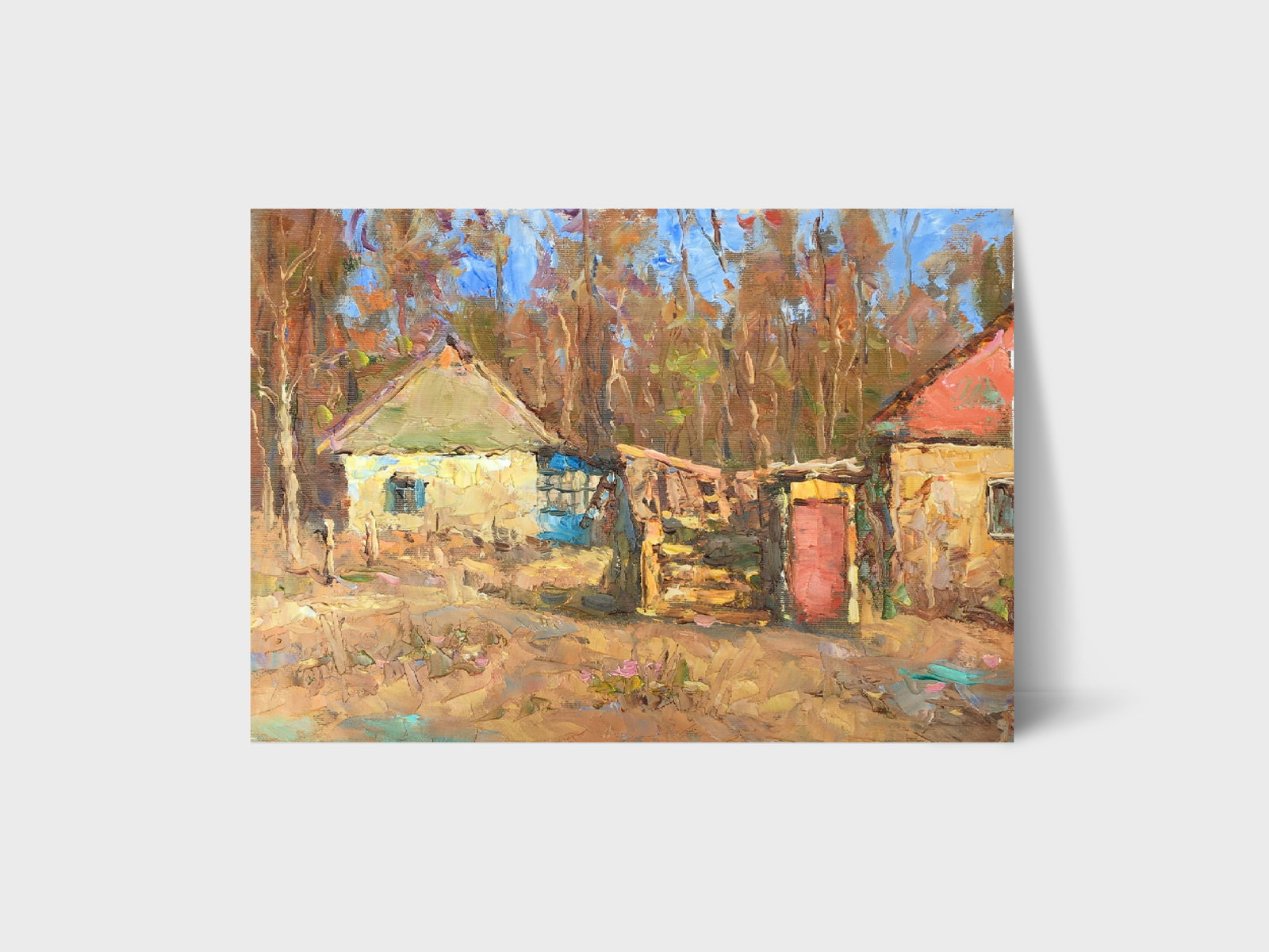 Oil painting Village street Sergey Ivanovich Animov - 11