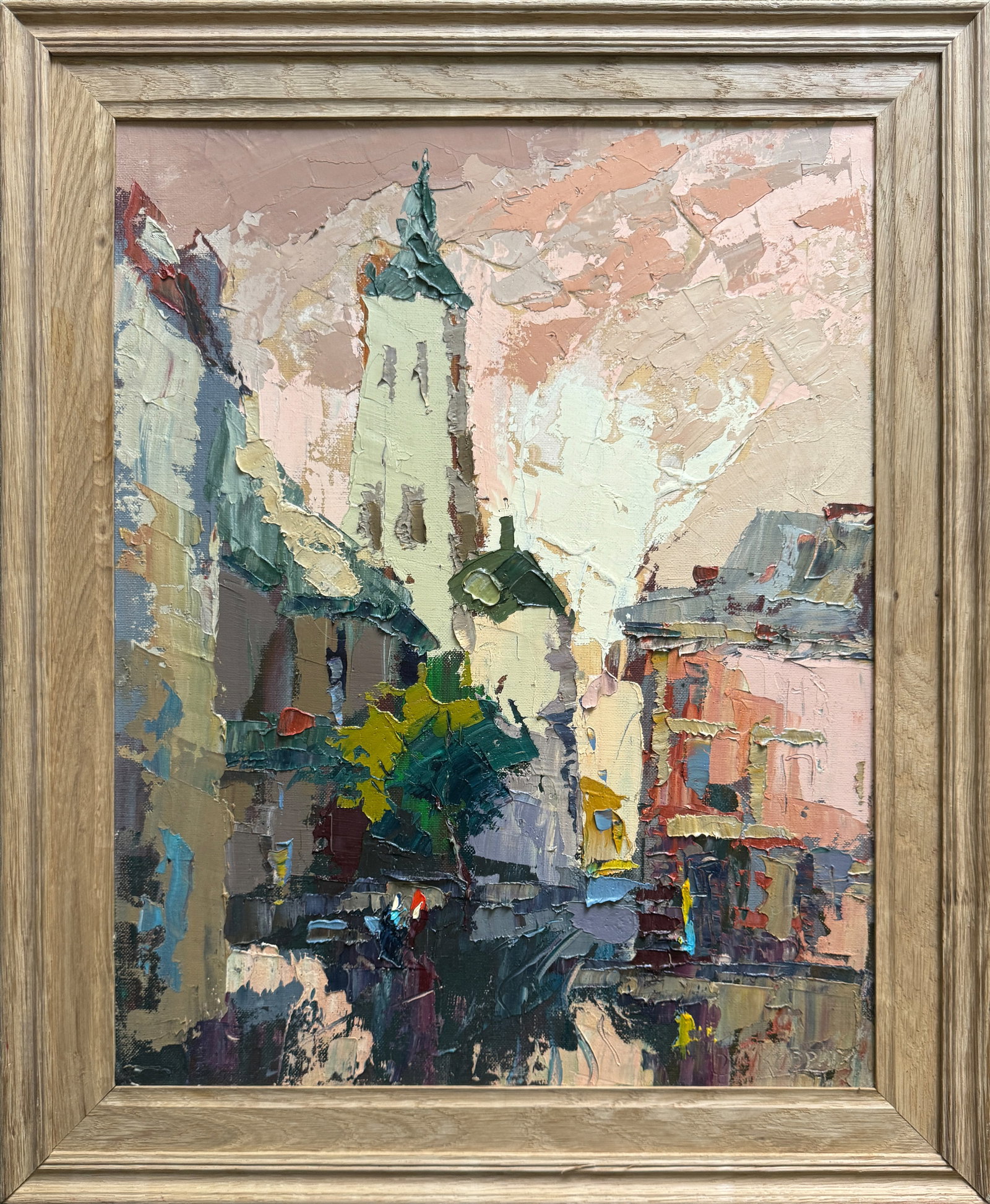 Oil painting with frame Latin Cathedral (Lviv) K. Leonid: Title: Oil painting with frame Latin Cathedral (Lviv) K. Leonid Description: 542KK Painter: K. Leonid Size: 50x40 cm/ 19.68x15.74 inches Components: oil, canvas, cardboard Original painting CONDITION: