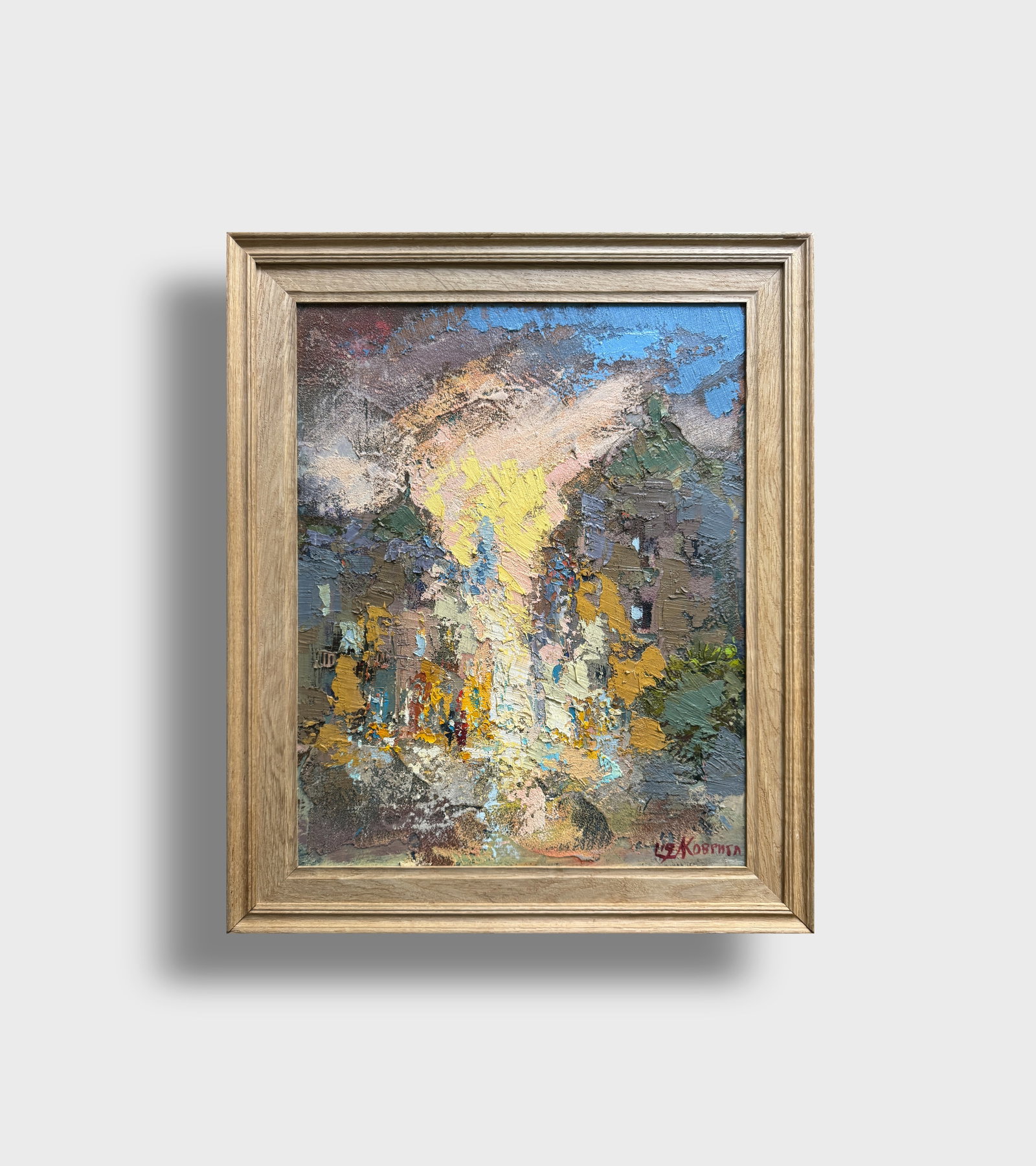 Oil painting with frame City K. Leonid - 11