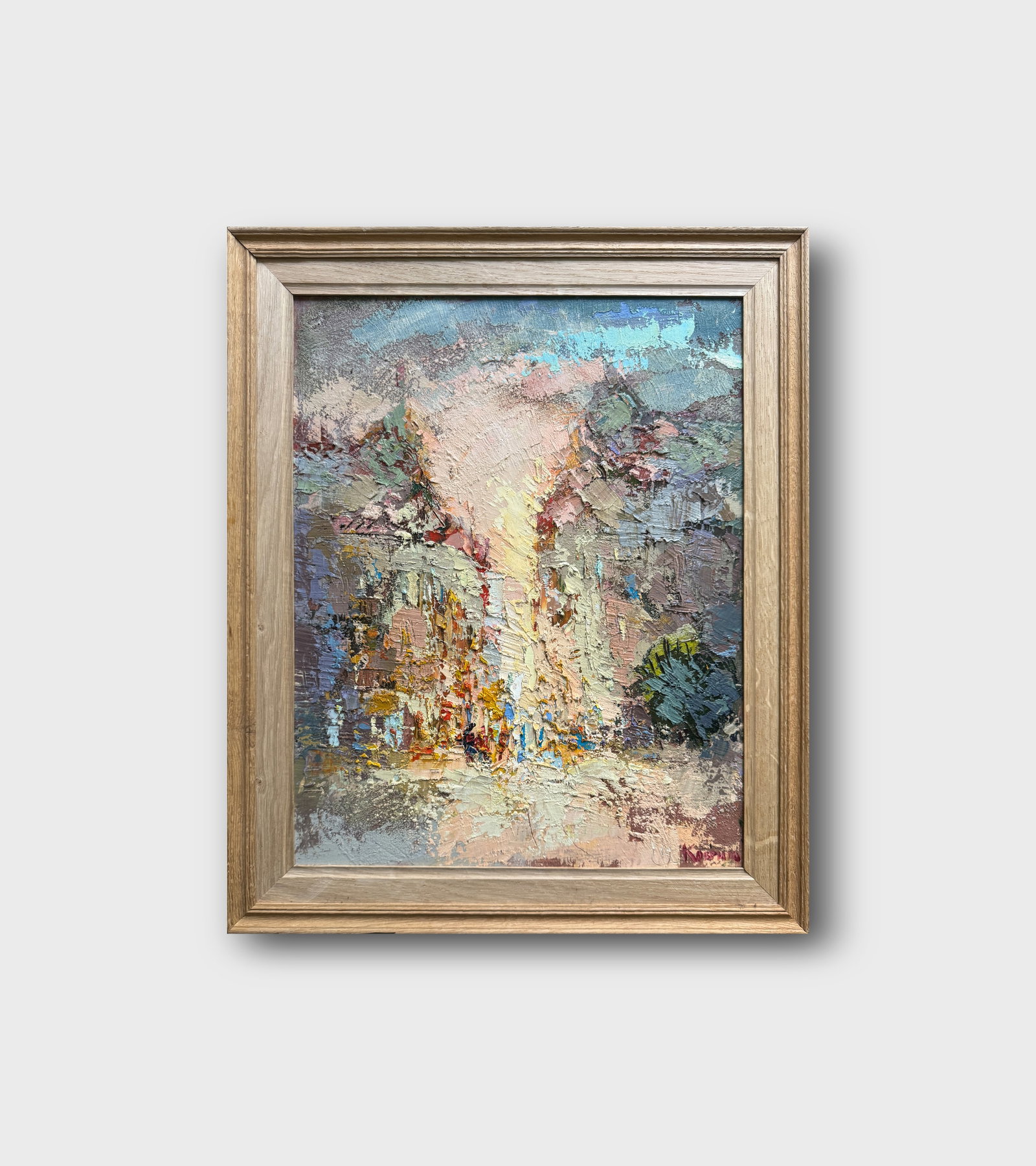 Oil painting with frame Cityscape K. Leonid - 11