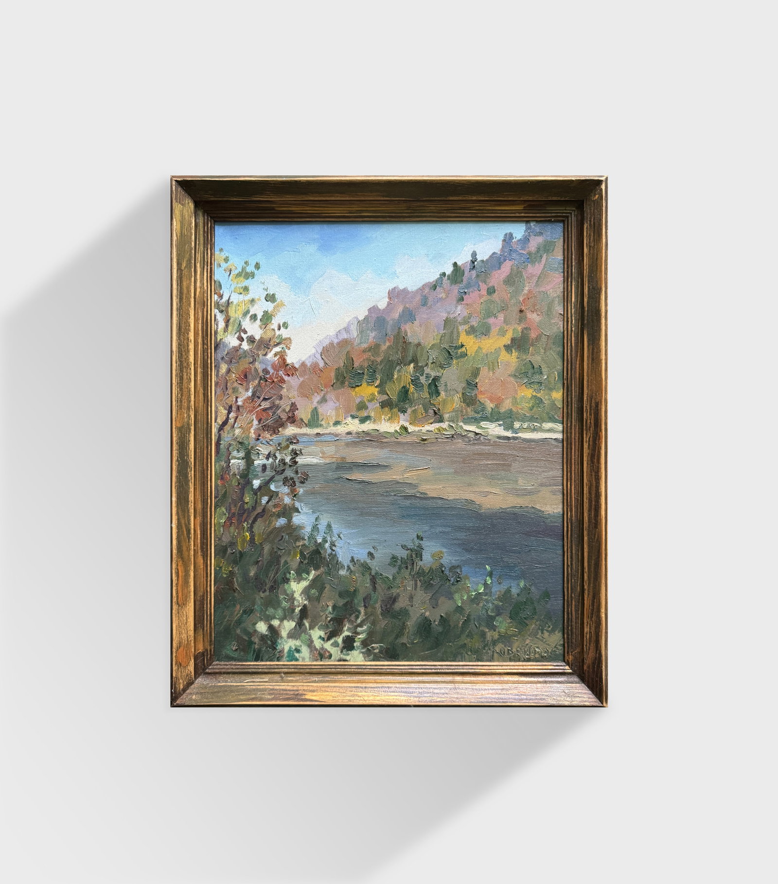 Oil painting with frame Autumn in the Carpathians K. Leonid - 10
