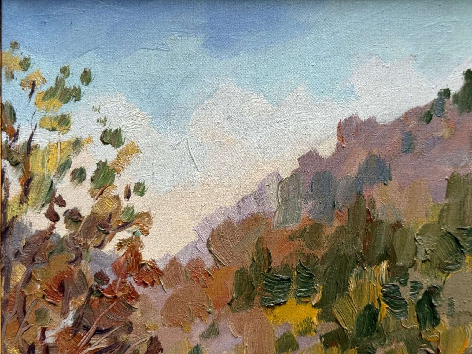 Oil painting with frame Autumn in the Carpathians K. Leonid - 2