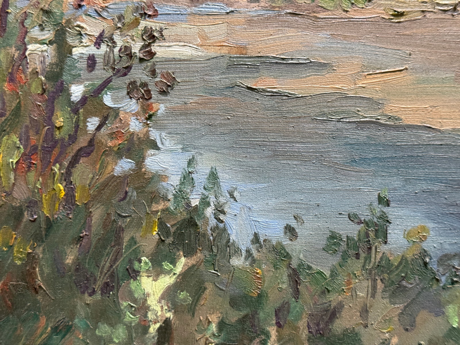 Oil painting with frame Autumn in the Carpathians K. Leonid - 4