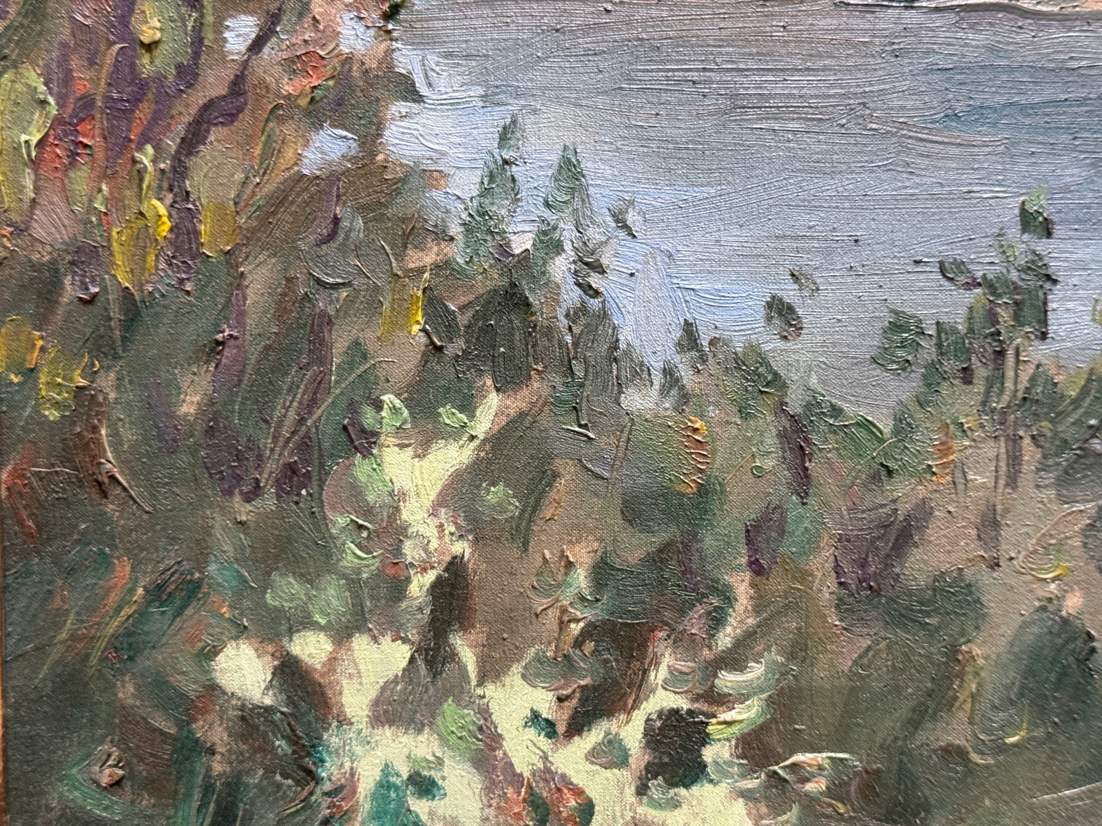 Oil painting with frame Autumn in the Carpathians K. Leonid - 5