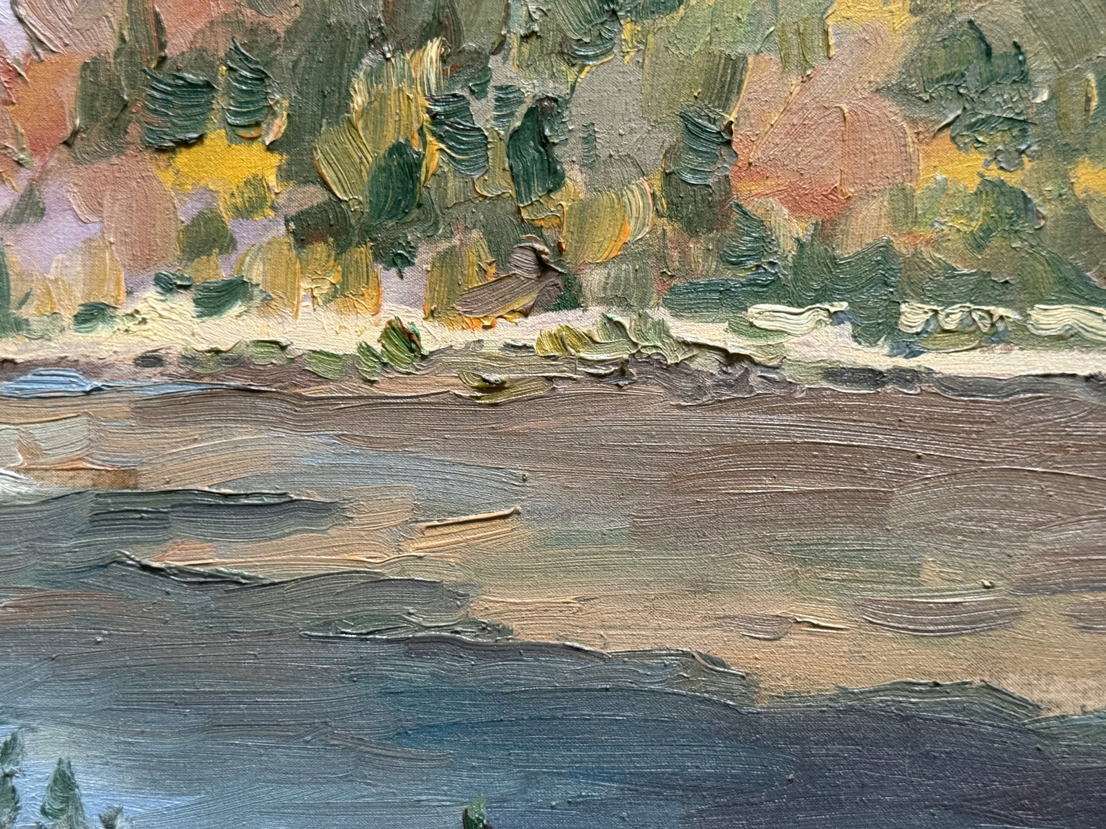 Oil painting with frame Autumn in the Carpathians K. Leonid - 7