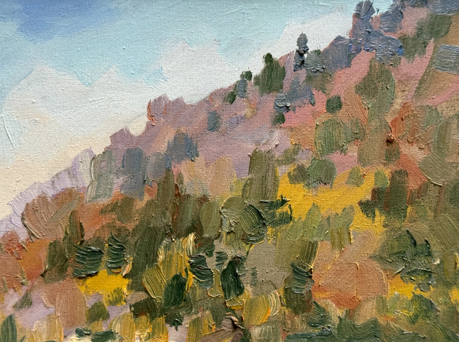 Oil painting with frame Autumn in the Carpathians K. Leonid - 8
