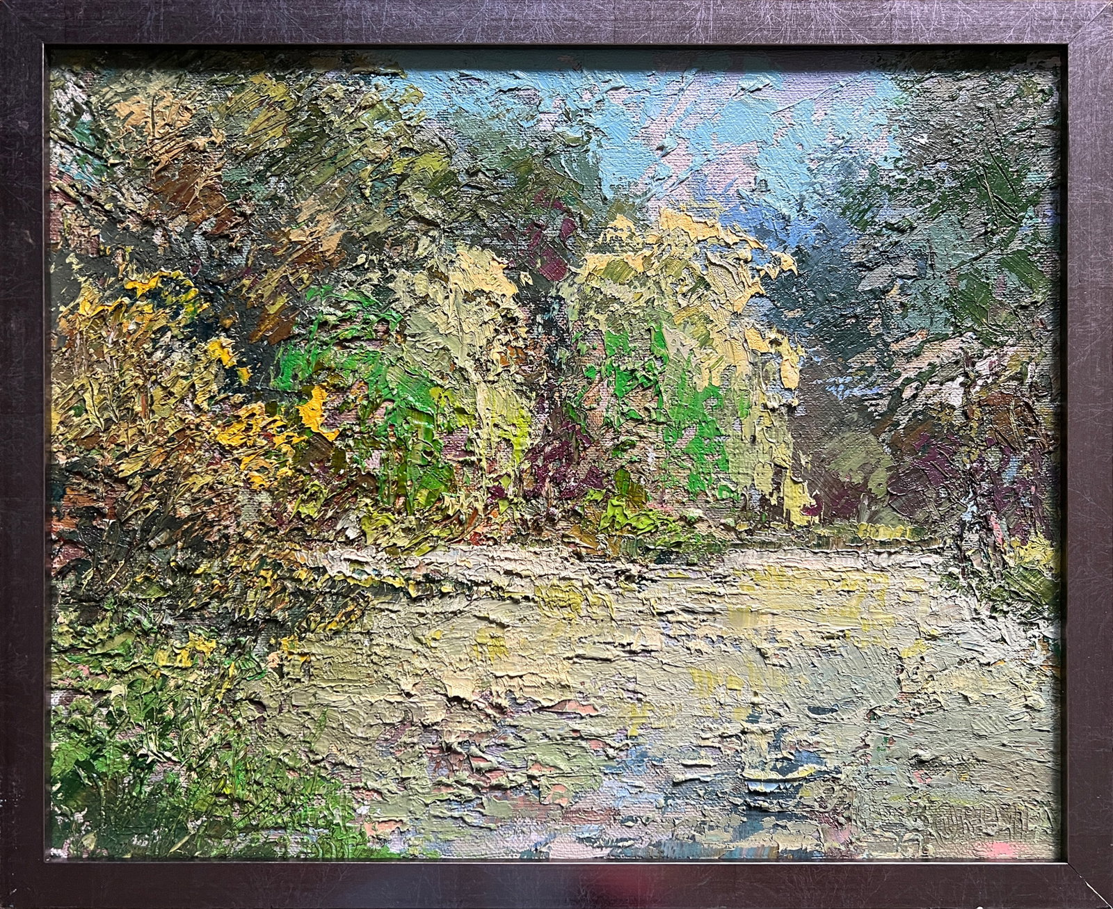 Oil painting with farme botanical garden at the Ivan Franko university of lviv K. Leonid: Title: Oil painting with farme botanical garden at the Ivan Franko university of lviv K. Leonid Description: 555KK Painter: K. Leonid Size: 40x50 cm/ 15.74x19.68 inches Components: oil, canvas