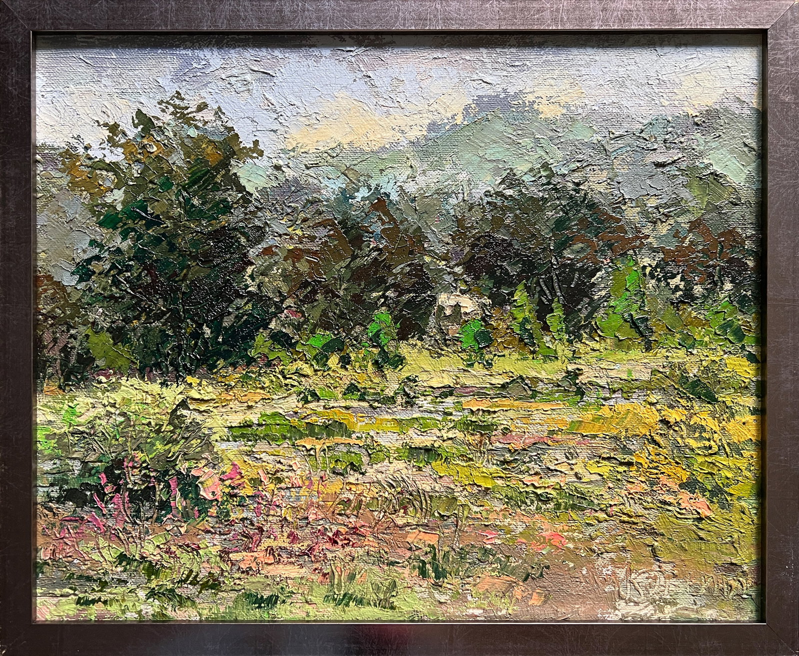 Oil painting with farme botanical garden at the Ivan Franko university of lviv K. Leonid: Title: Oil painting with farme botanical garden at the Ivan Franko university of lviv K. Leonid Description: 556KK Painter: K. Leonid Size: 40x50 cm/ 15.74x19.68 inches Components: oil, canvas Origina