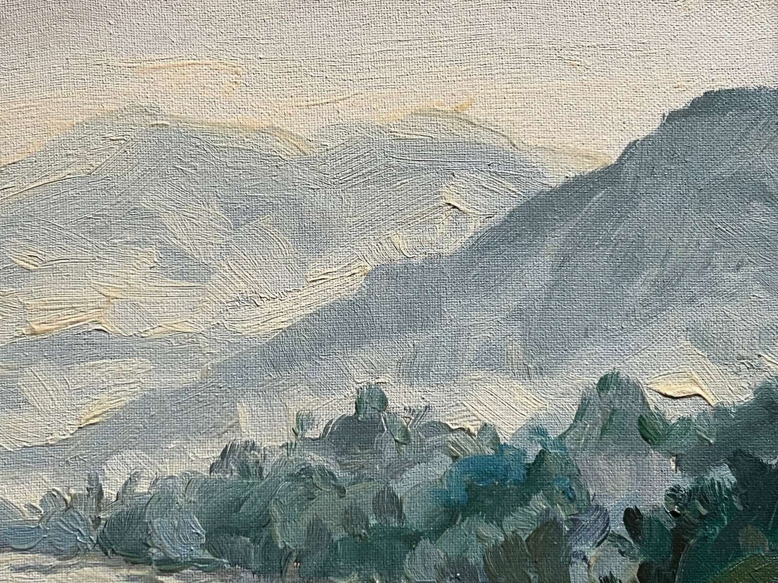 Oil painting with frame river in the Carpathians K. Leonid - 4