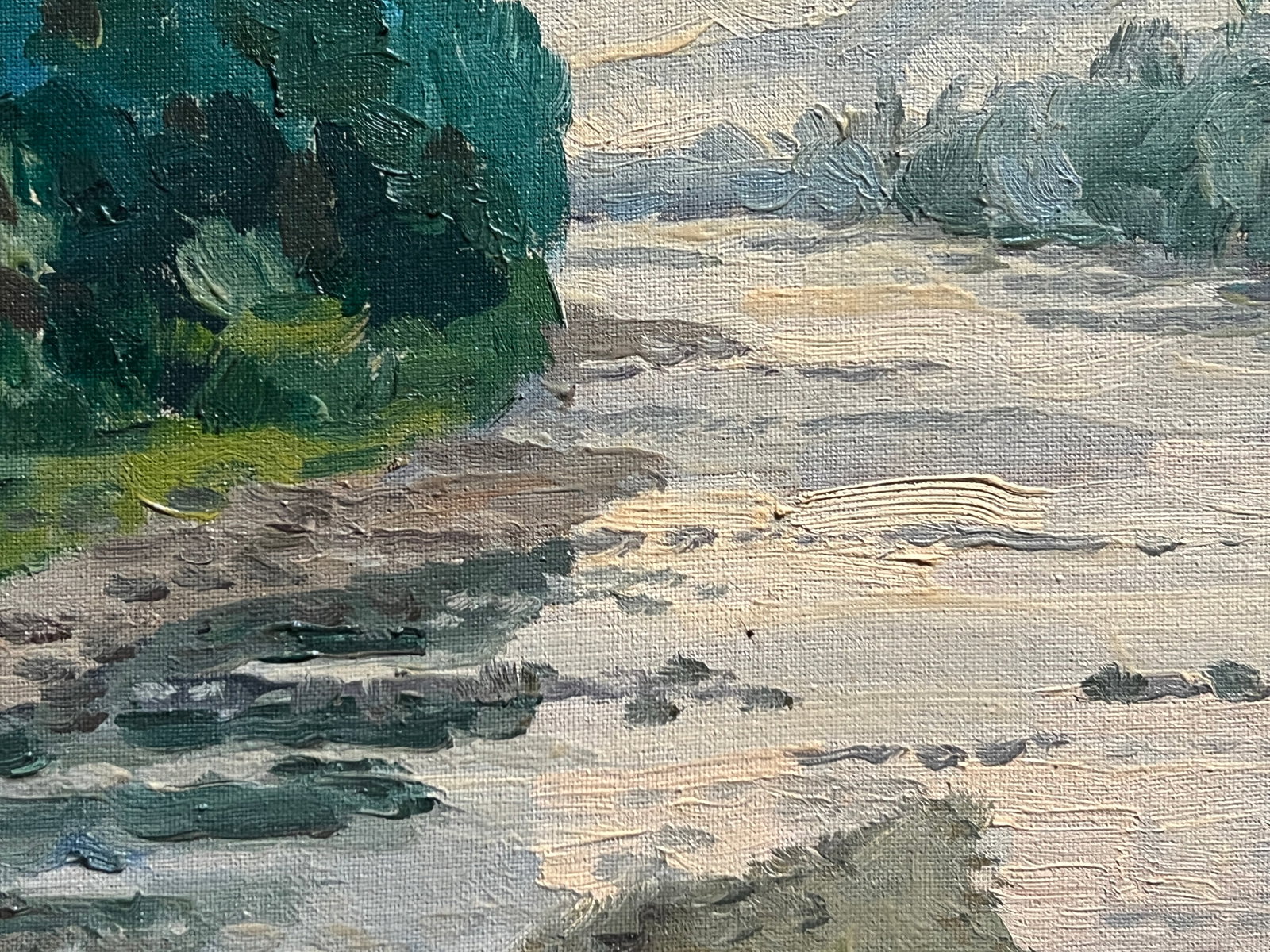 Oil painting with frame river in the Carpathians K. Leonid - 6