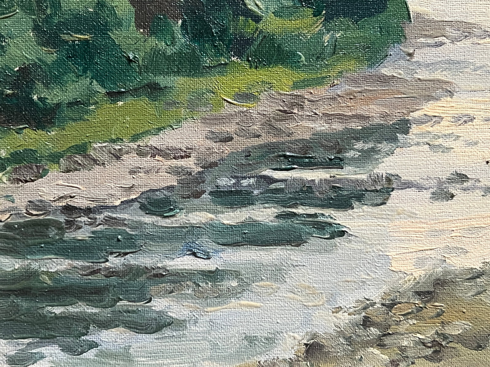 Oil painting with frame river in the Carpathians K. Leonid - 7