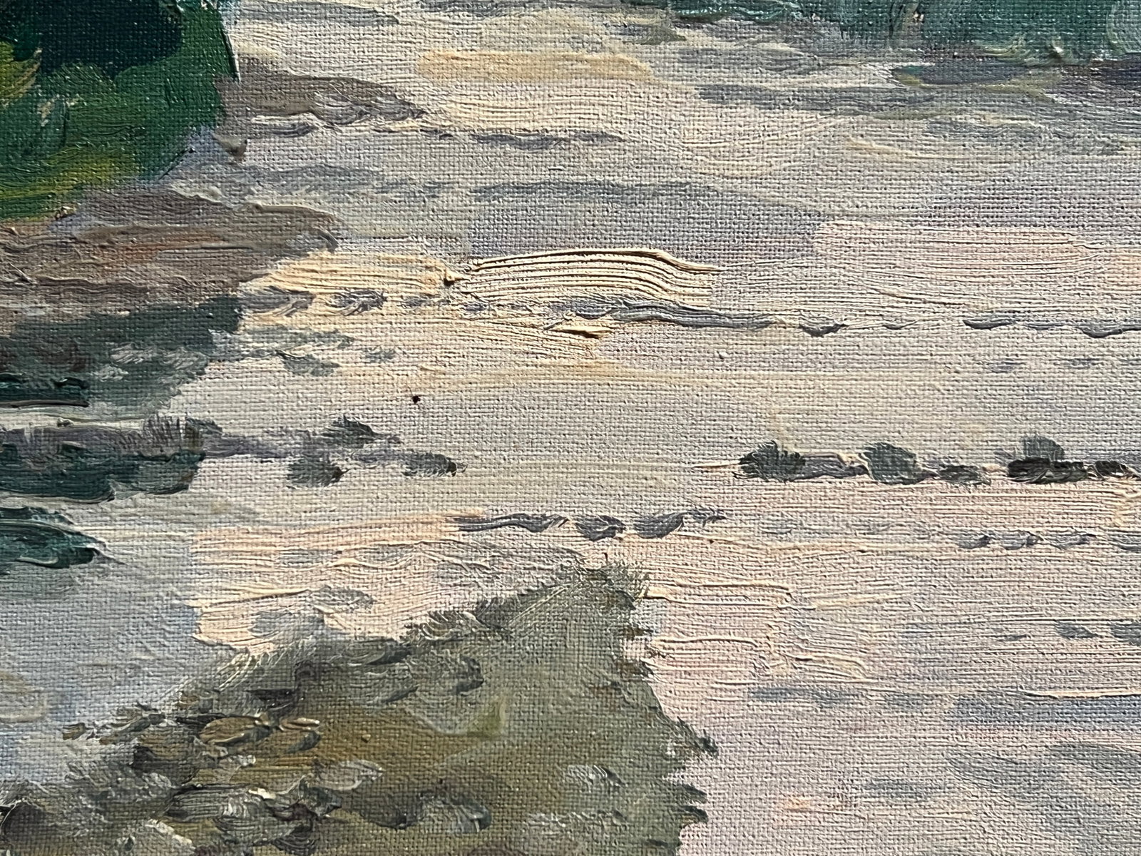 Oil painting with frame river in the Carpathians K. Leonid - 8