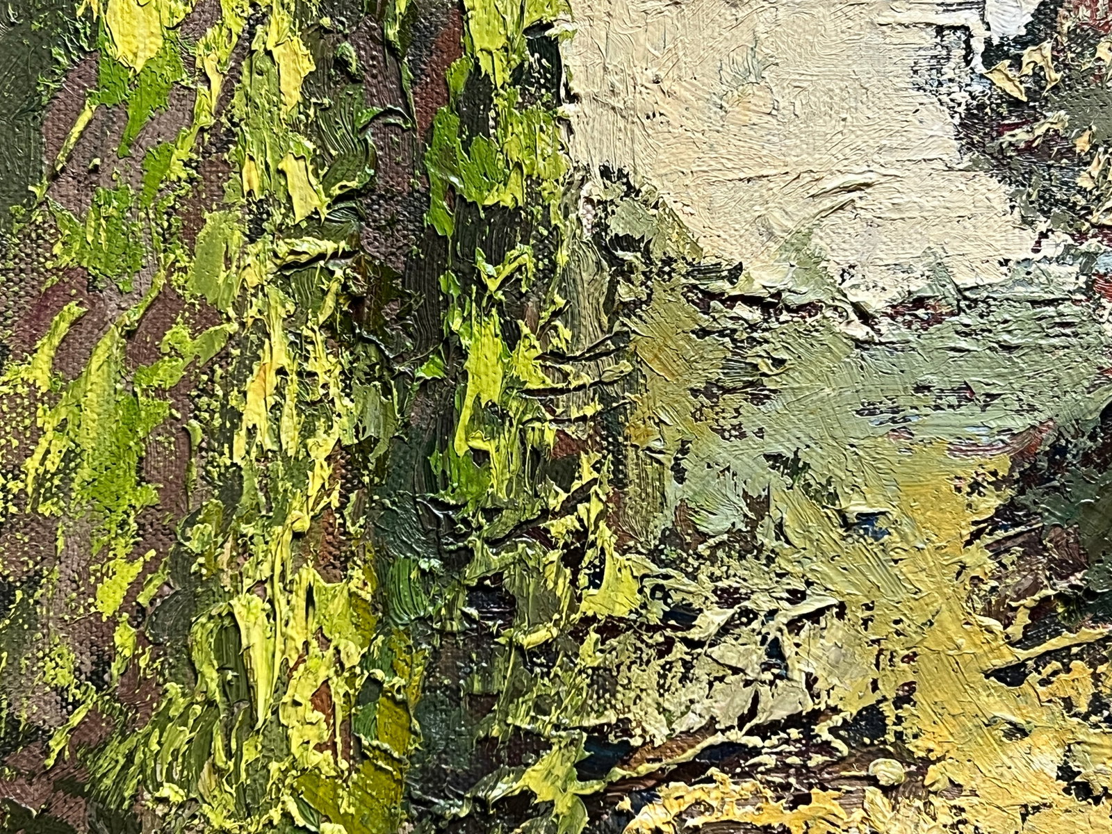 Oil painting with farme botanical garden at the Ivan Franko university of lviv K. Leonid - 2