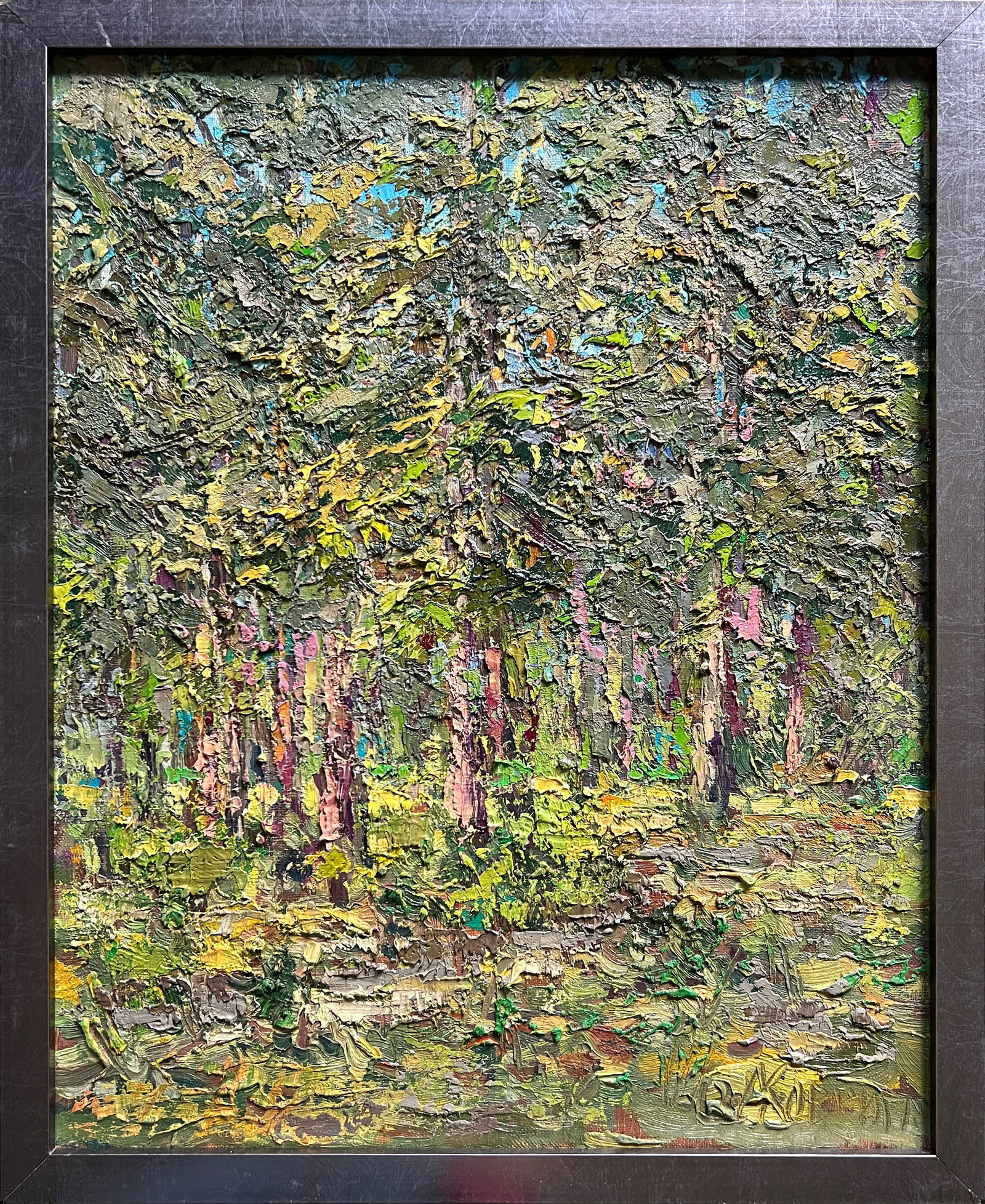 Oil painting with farme botanical garden at the Ivan Franko university of lviv K. Leonid: Title: Oil painting with farme botanical garden at the Ivan Franko university of lviv K. Leonid Description: 560KK Painter: K. Leonid Size: 50x40 cm/ 19.68x15.74 inches Components: oil, canvas Origina