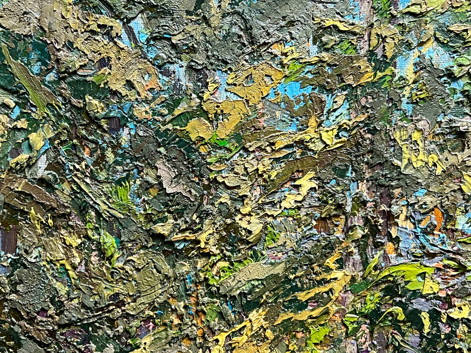 Oil painting with farme botanical garden at the Ivan Franko university of lviv K. Leonid - 2