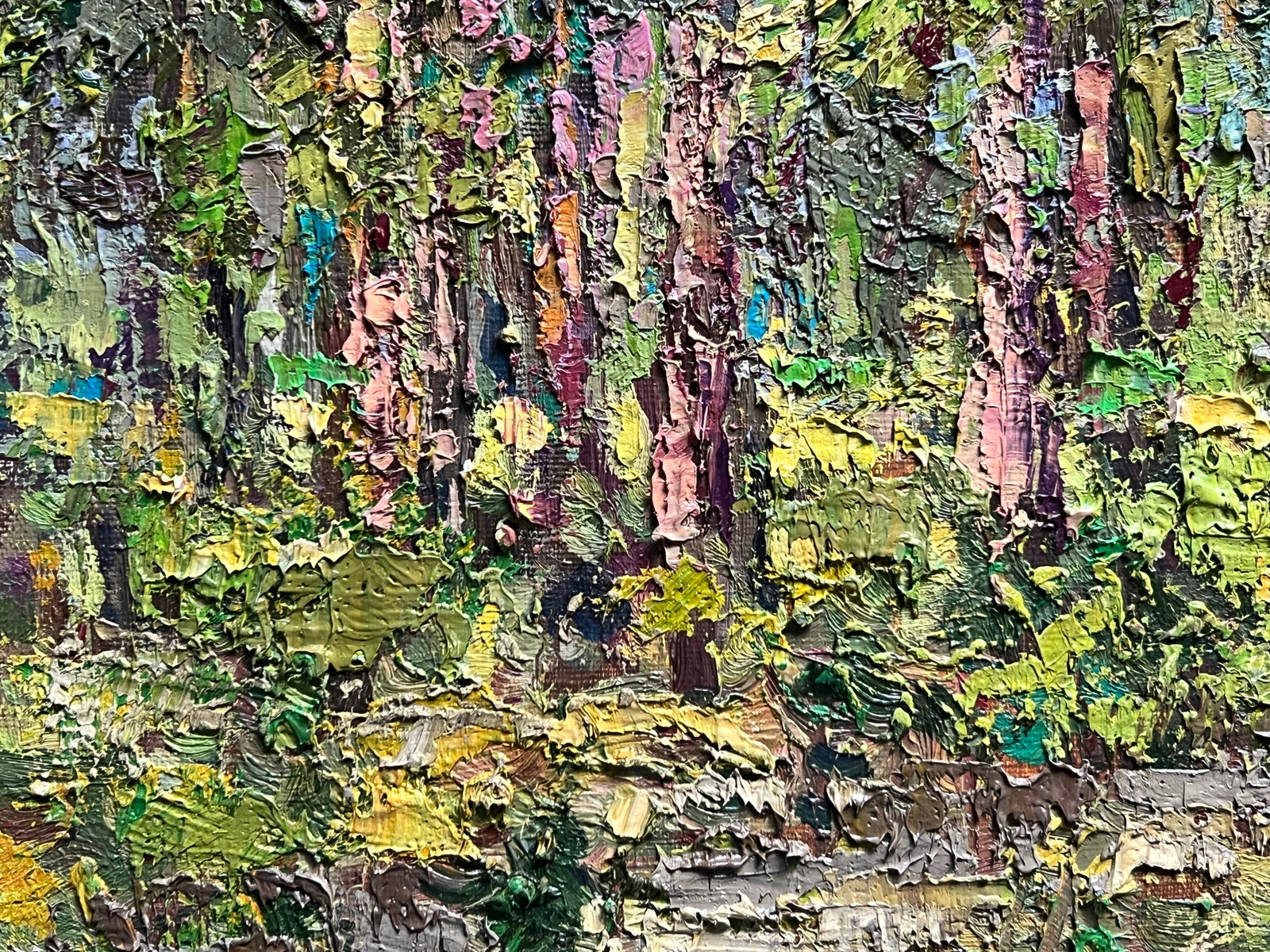 Oil painting with farme botanical garden at the Ivan Franko university of lviv K. Leonid - 6