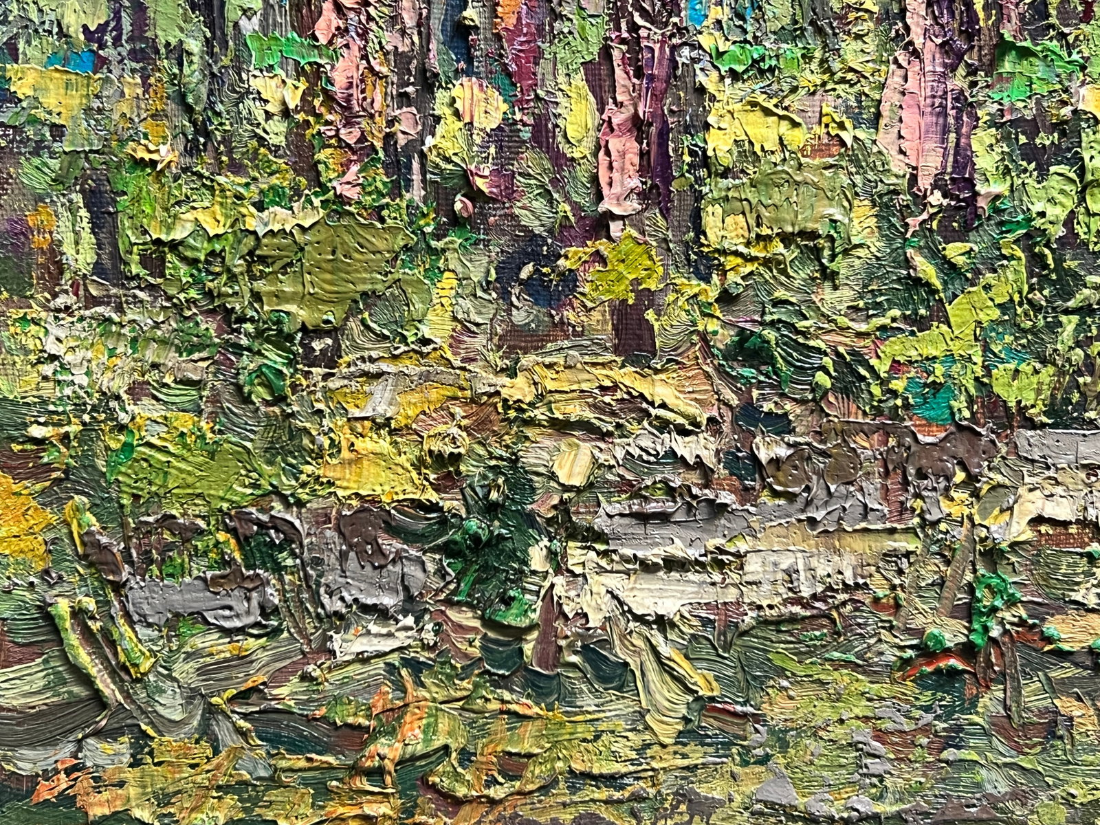 Oil painting with farme botanical garden at the Ivan Franko university of lviv K. Leonid - 9