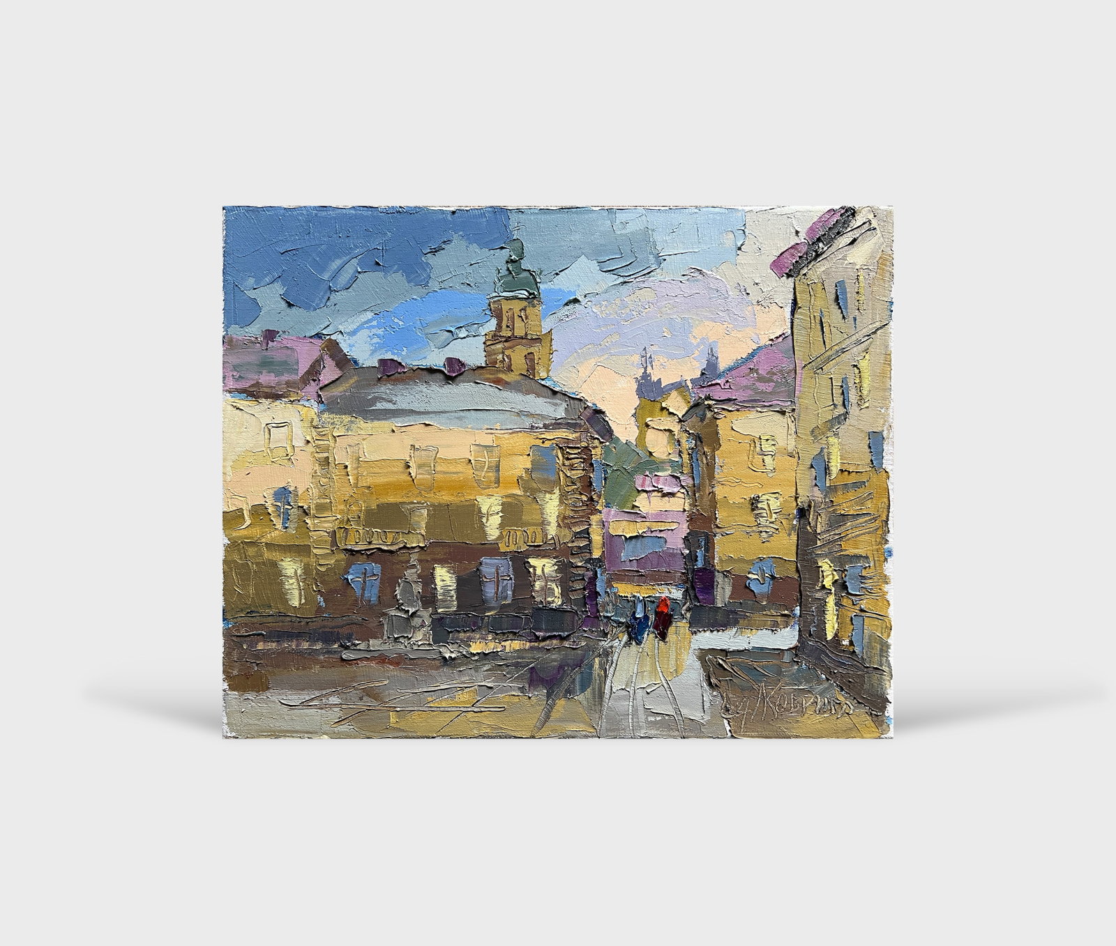 Oil painting with farme square in Lviv K. Leonid - 11