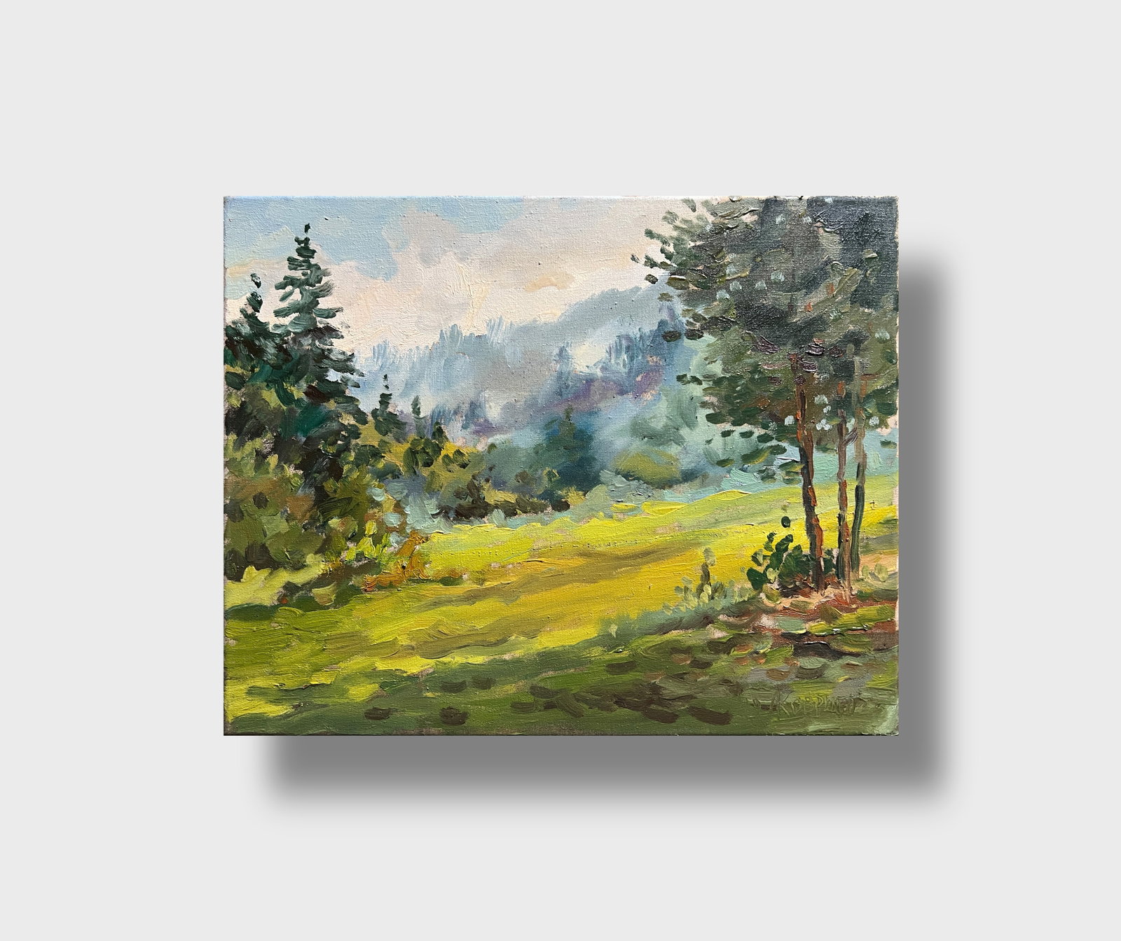Oil painting with farme Morning K. Leonid - 13