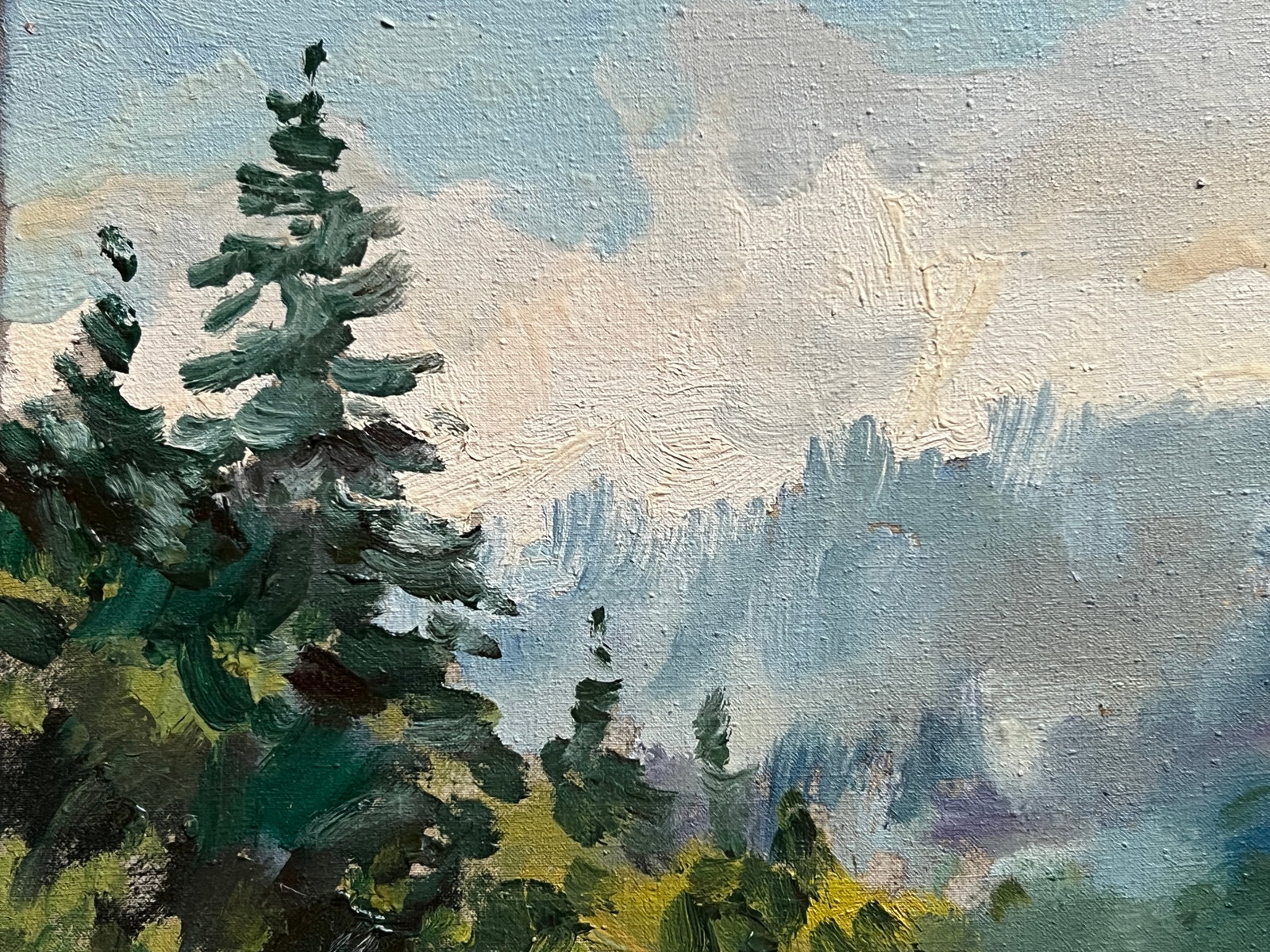 Oil painting with farme Morning K. Leonid - 2