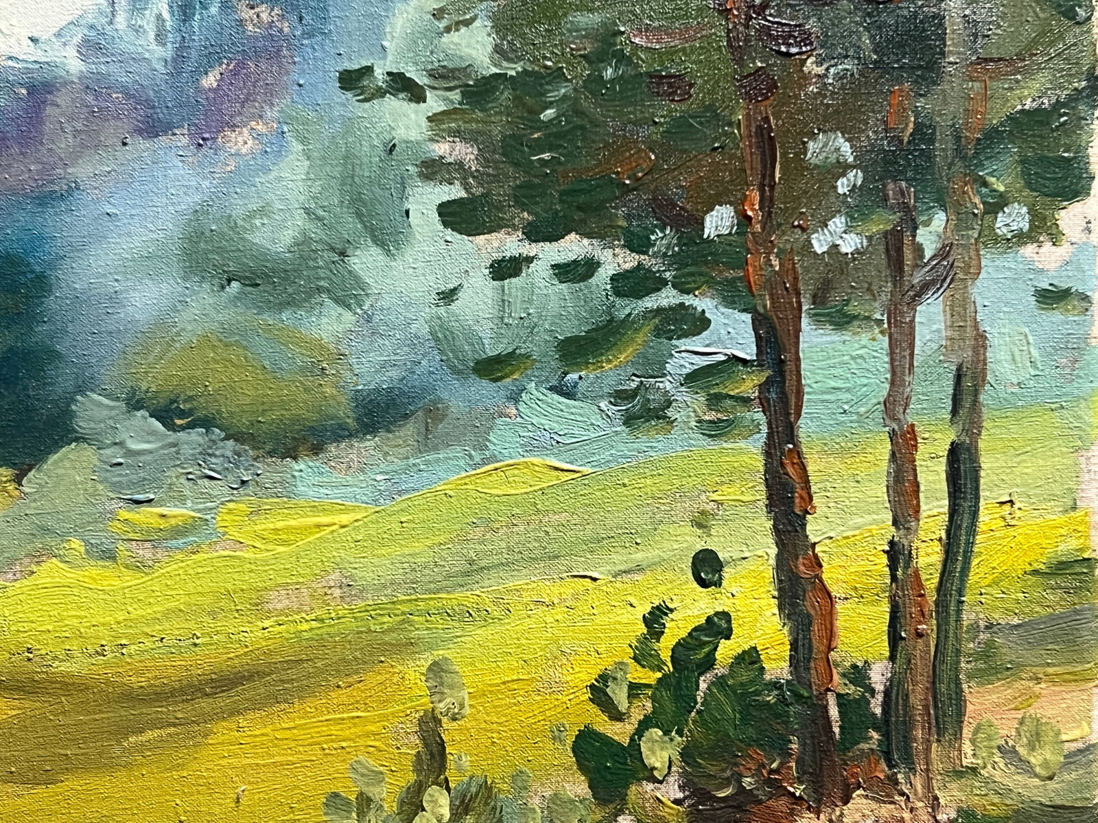 Oil painting with farme Morning K. Leonid - 5