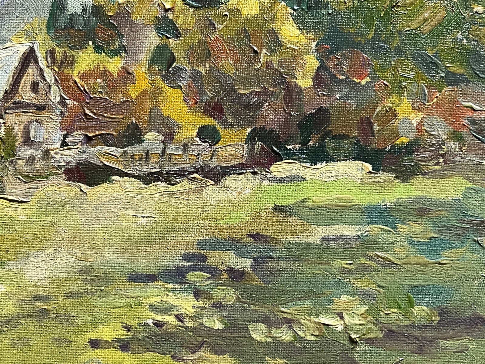 Oil painting with farme village in the Carpathians K. Leonid - 5