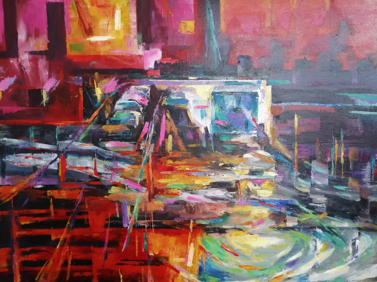 Oil painting Weekend traffic Vadim Os'onov - 3