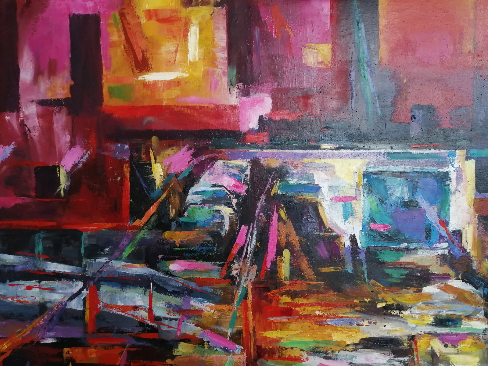 Oil painting Weekend traffic Vadim Os'onov - 4
