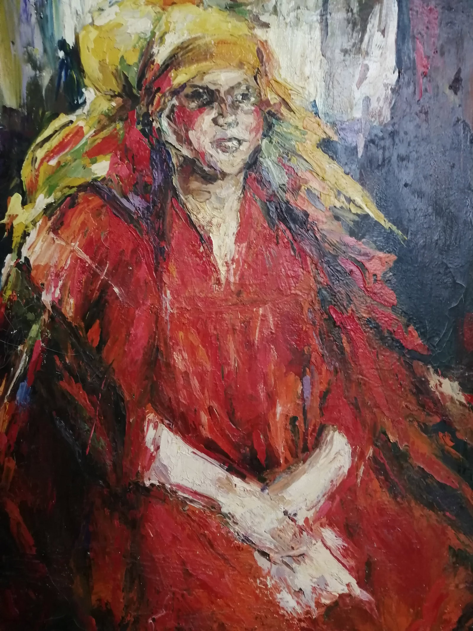Oil painting Girl in traditional wear Vadim Os'onov - 2