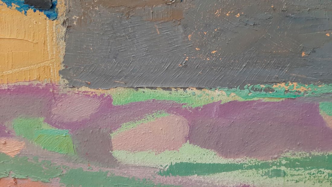 Abstract Oil painting House among the clouds Tetyana Shulyak - 4