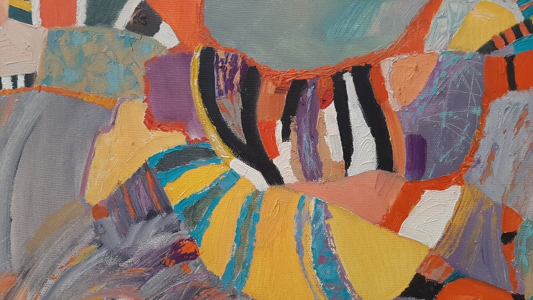 Abstract Oil painting Red composition Tetyana Shulyak - 3