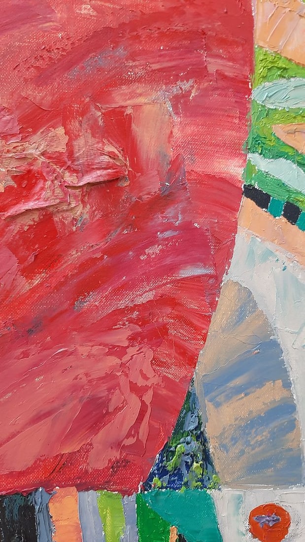 Abstract Oil painting Red and green Tetyana Shulyak - 5