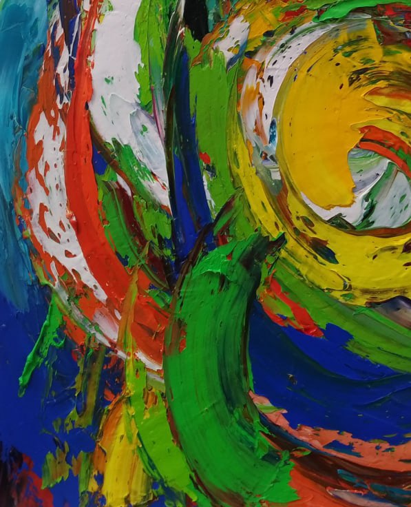 Abstract Oil painting center of the universe Nina L - 4