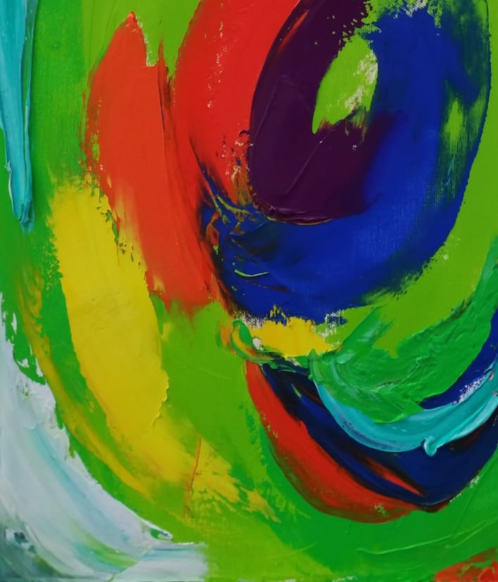 Abstract Oil painting Universe Nina L - 4