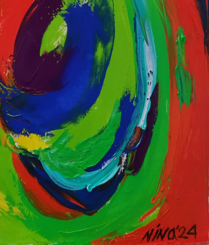 Abstract Oil painting Universe Nina L - 5