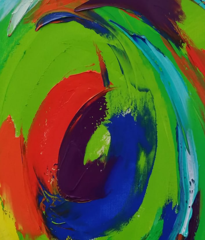 Abstract Oil painting Universe Nina L - 6