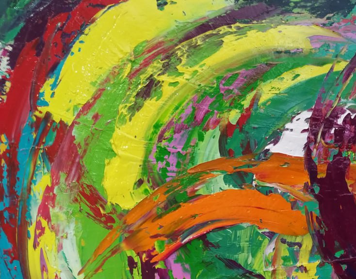 Abstract Oil painting SURF Nina L - 5