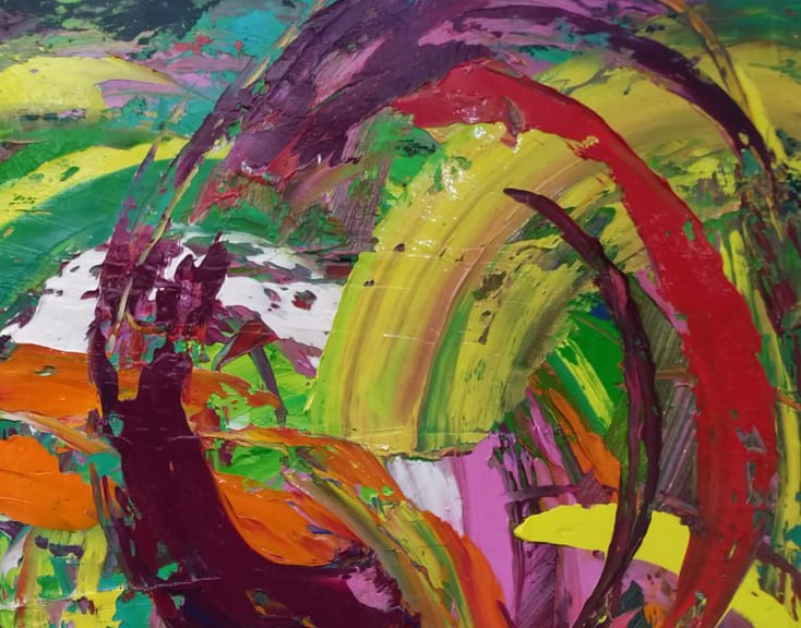 Abstract Oil painting SURF Nina L - 6