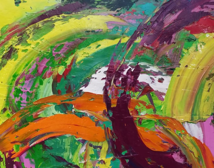 Abstract Oil painting SURF Nina L - 9