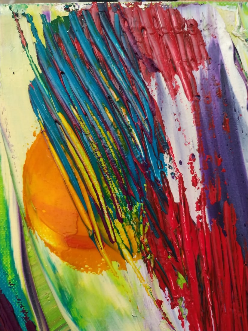 Abstract Oil painting Flight Nina L - 2