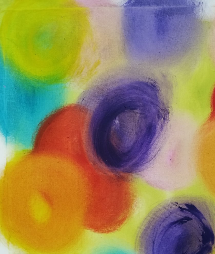 Abstract Oil painting Colored dreams Nina L - 2