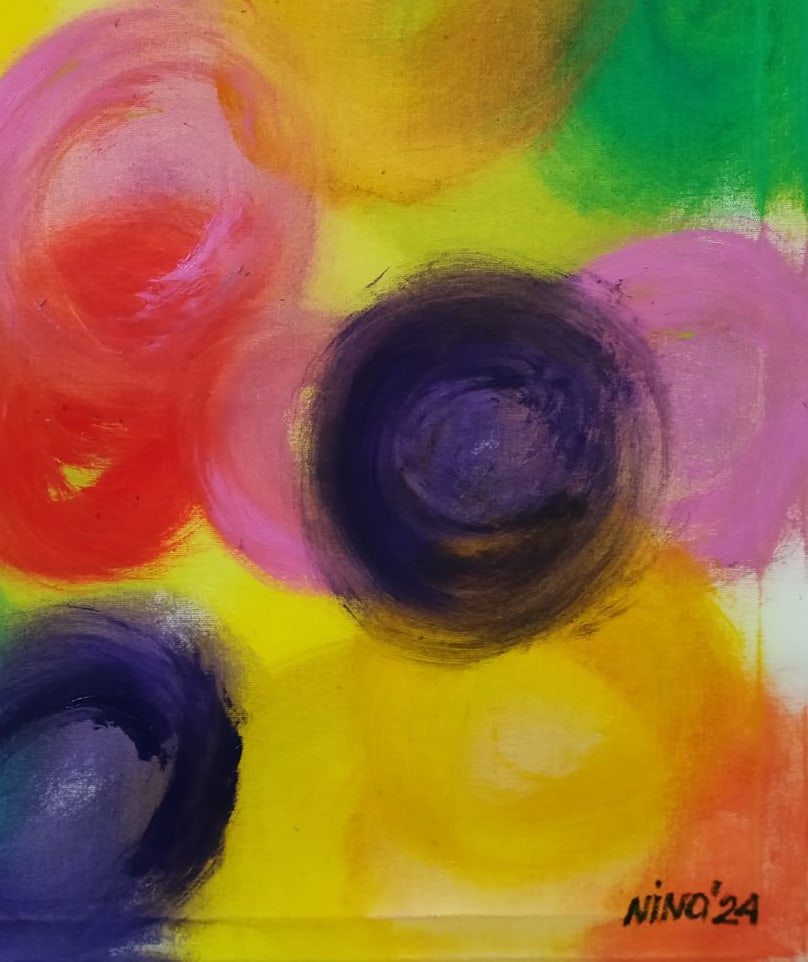 Abstract Oil painting Colored dreams Nina L - 5